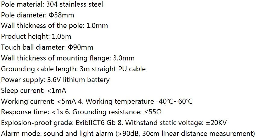 Specification of Static Discharger Releaser